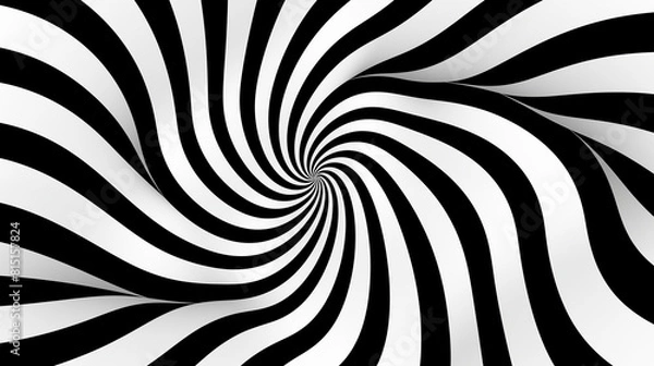 Fototapeta Abstract Optical Illusion Image, Black and White, Pattern Style, For Wallpaper, Desktop Background, Smartphone Cell Phone Case, Computer Screen, Cell Phone Screen, Smartphone Screen, 16:9 Format - PNG