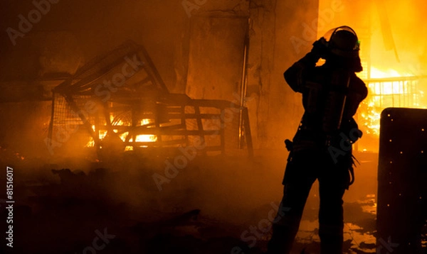 Obraz Feuerwehrmann im Einsatz