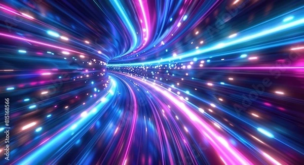 Fototapeta Machine Tech. Binary Data Transmission Channel with Fast Data Transfer Speed