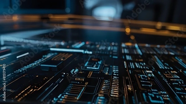 Fototapeta Techscape Chronicles: Tracing the Evolution
