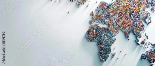 Fototapeta Background for World Population Day. Copy Space.