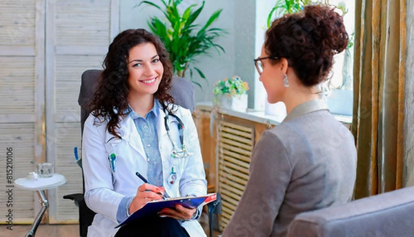 Fototapeta doctora pasando consulta