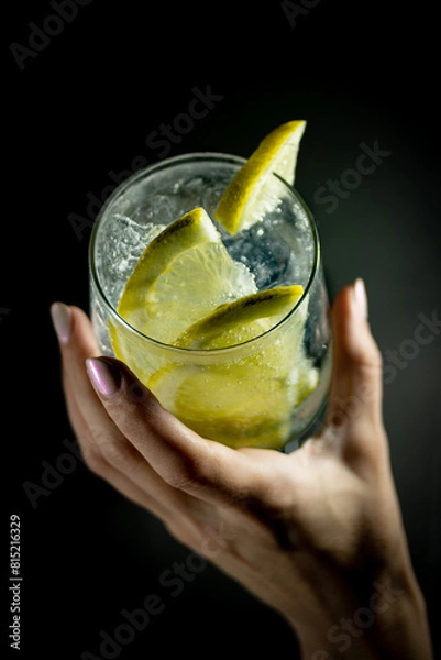 Obraz mano sostiene una copa