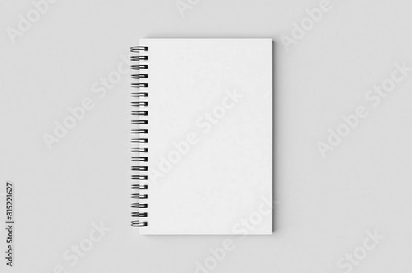 Fototapeta White spiral notebook mockup.