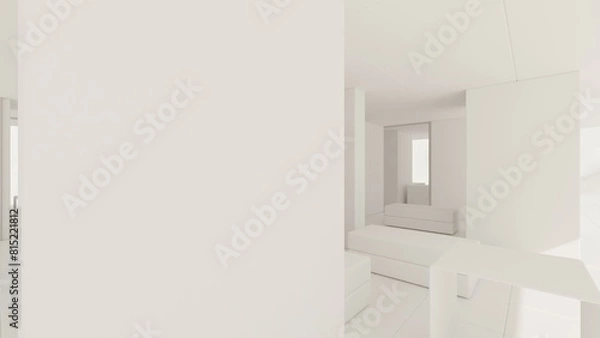 Fototapeta architecture interior 3d