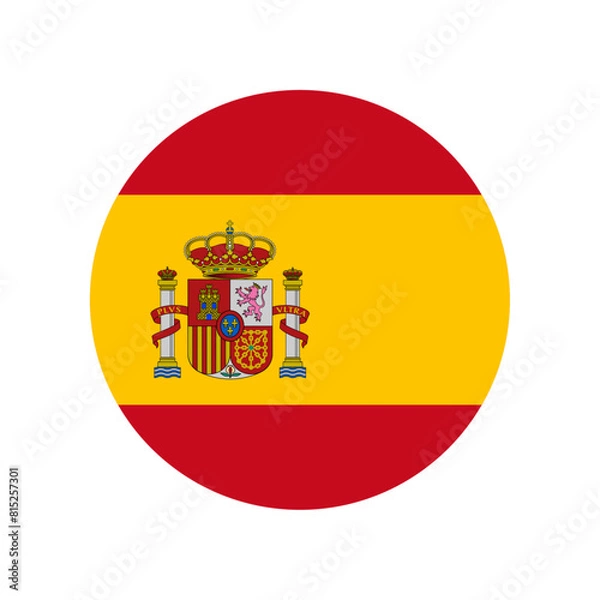 Obraz Round Spain flag icon