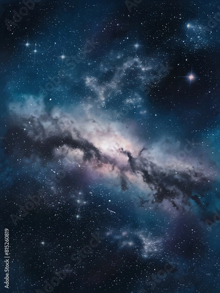 Fototapeta Night Sky filled with Stars and Nebula