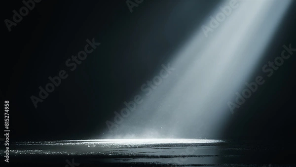 Fototapeta Reflection of light smoke and water