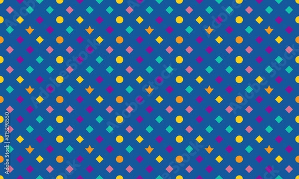 Fototapeta Flat Design Seamless Pattern Wallpaper Background