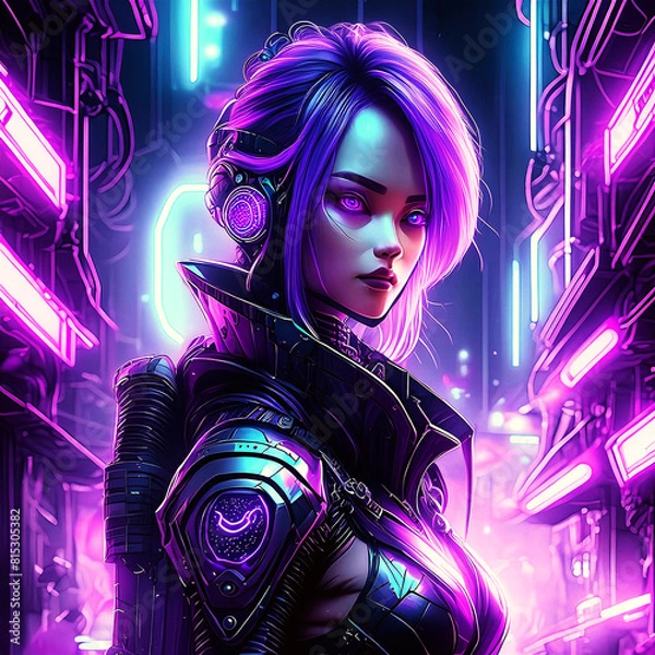 Fototapeta 사이버 펑크