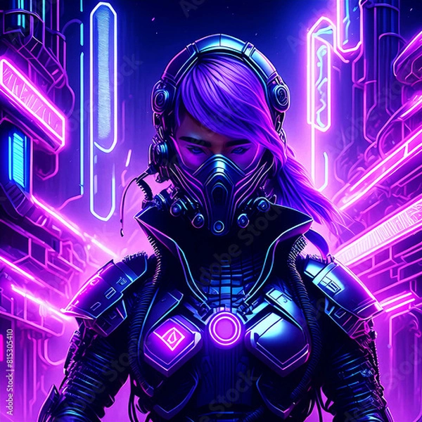 Fototapeta 사이버 펑크