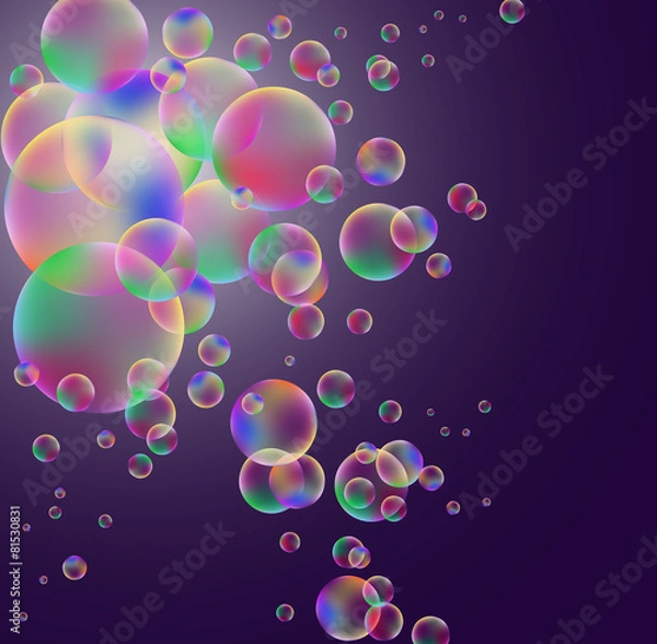 Fototapeta vector background with colored bubbles