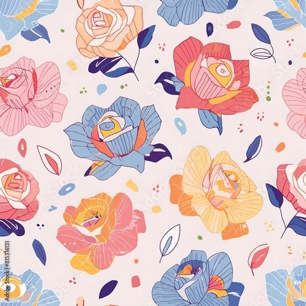 Obraz seamless pattern with flowers