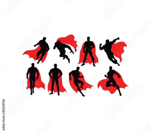 Obraz Superhero Silhouettes, art vector design
