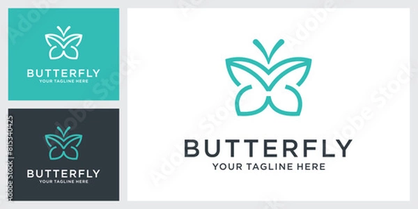 Obraz Butterfly vector logo design template