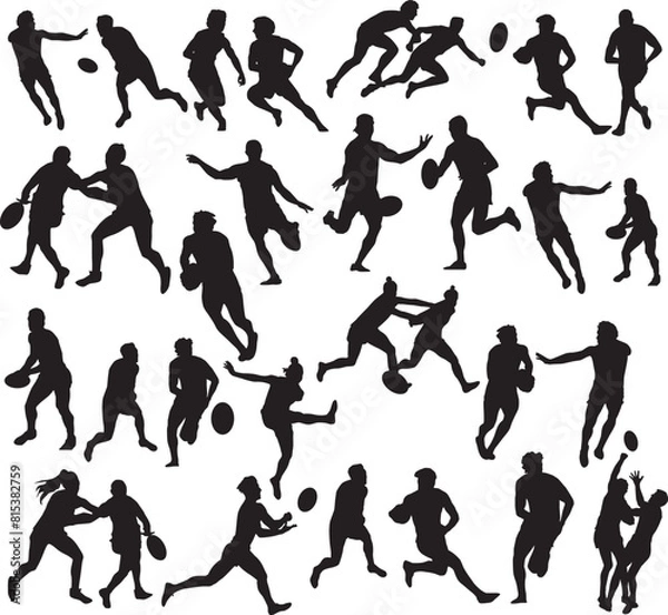 Fototapeta Print Afl EPS; Australian Rules Football Silhouette; Afl Silhouette bundle; Afl Football EPSt; Australian Rules Football Vector;  Eps 
