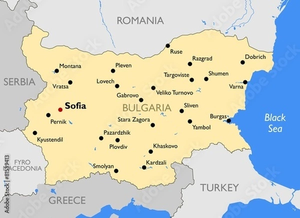 Fototapeta Bulgaria map