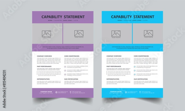 Obraz Capability Statement Template Design.