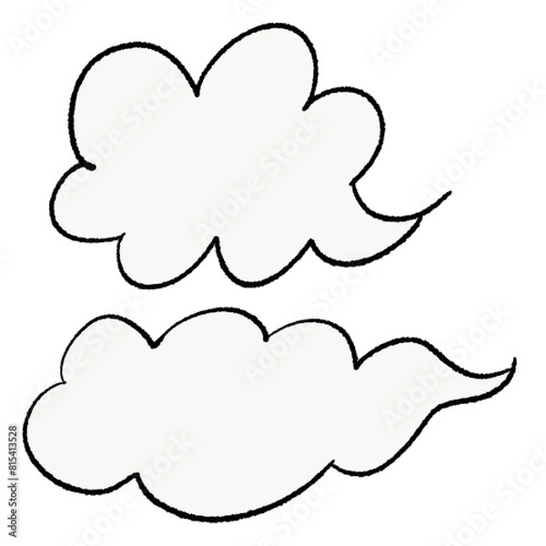 Fototapeta 吹き出しにも使えるシンプルな雲
