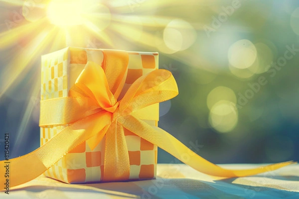 Obraz golden gift box for memorial day