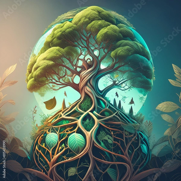 Fototapeta A tree with human body.