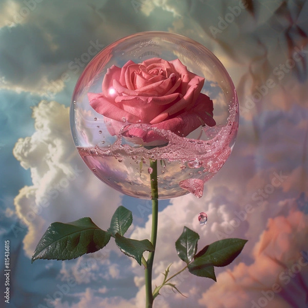 Obraz rose and buble