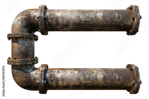Obraz Metal pipe isolated on transparent background