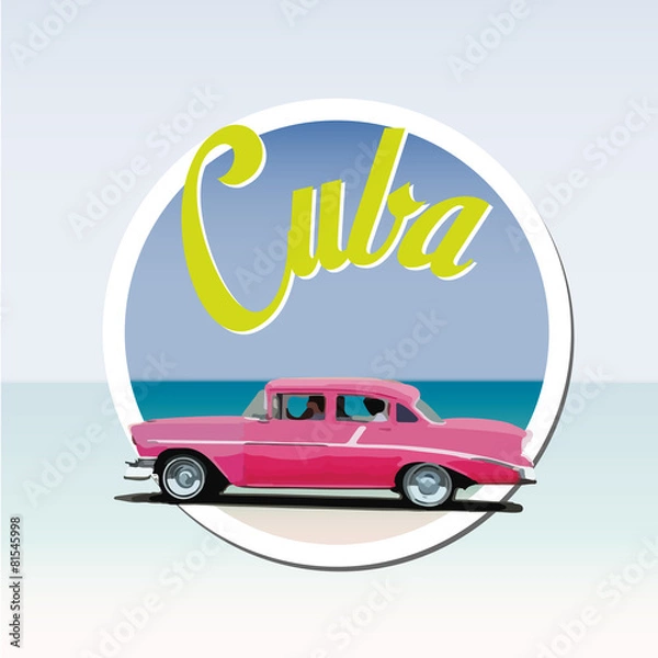 Obraz vintage naklejka na Kubie