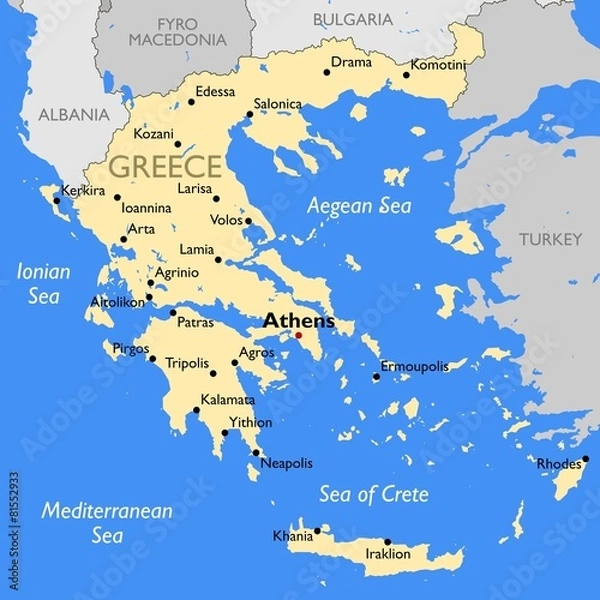 Fototapeta Greece map