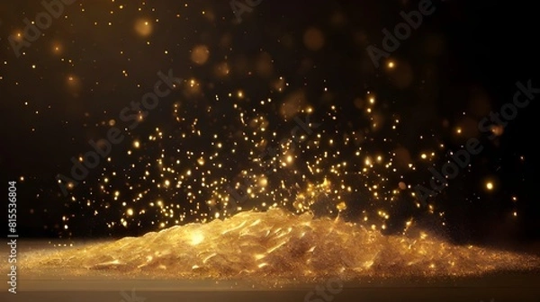 Fototapeta christmas lights background Generative Ai 