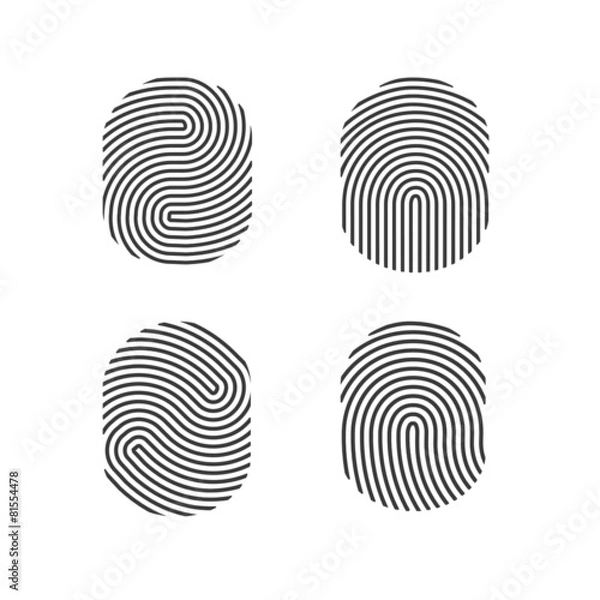 Obraz Fingerprints set vector illustration