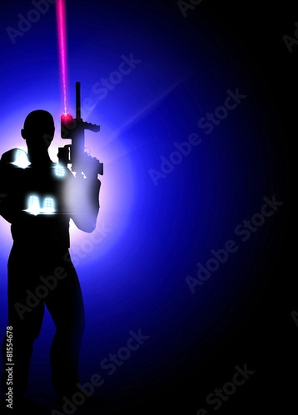 Obraz Laser tag background