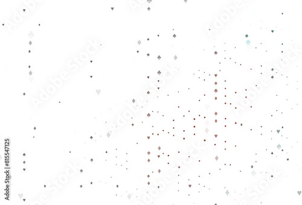 Fototapeta Light Red vector texture with playing cards.