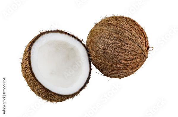 Obraz Coconut isolated on white transparen. 