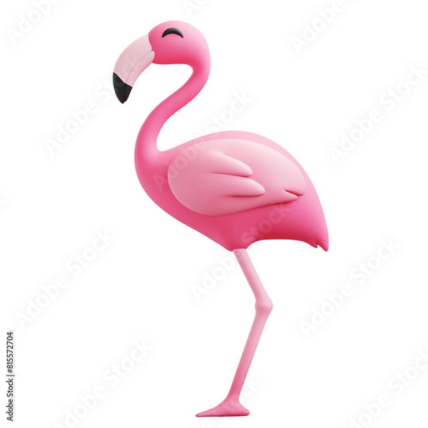 Obraz 3d pink flamingo