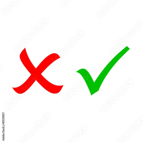 Obraz Tick and cross