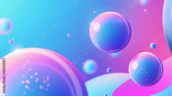 Fototapeta Abstract bubble sphere background. Abstract purple, blue, background. Abstract 3d art background.