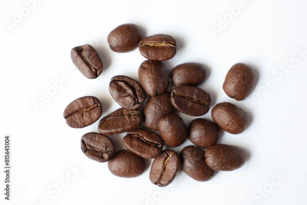 Fototapeta coffee beans on white background
