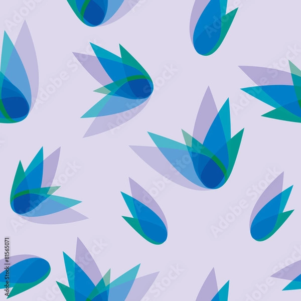 Fototapeta vector abstract seamless pattern, blue color
