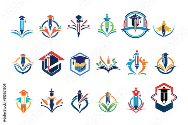 Obraz Education logo vector illustration