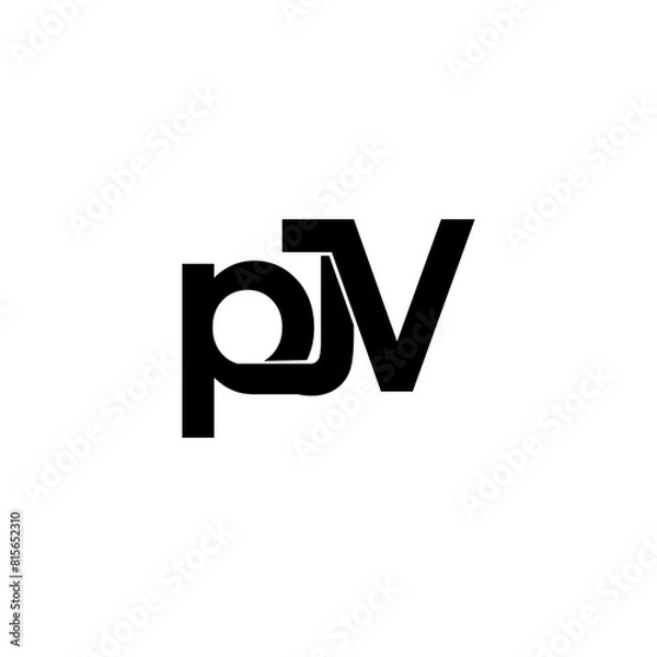 Fototapeta pjv initial letter monogram logo design