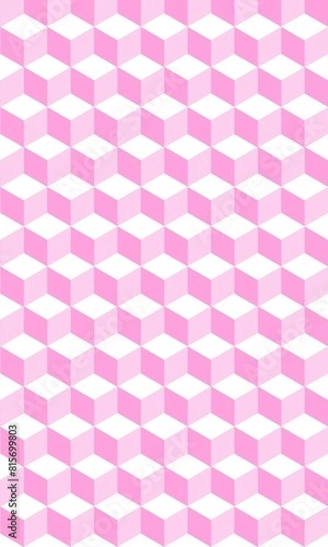 Fototapeta 3d cube pattern background, 3D hexagon cube, abstract futuristic 3d floating cubic, digital technology machine, modren mosaic pattern 