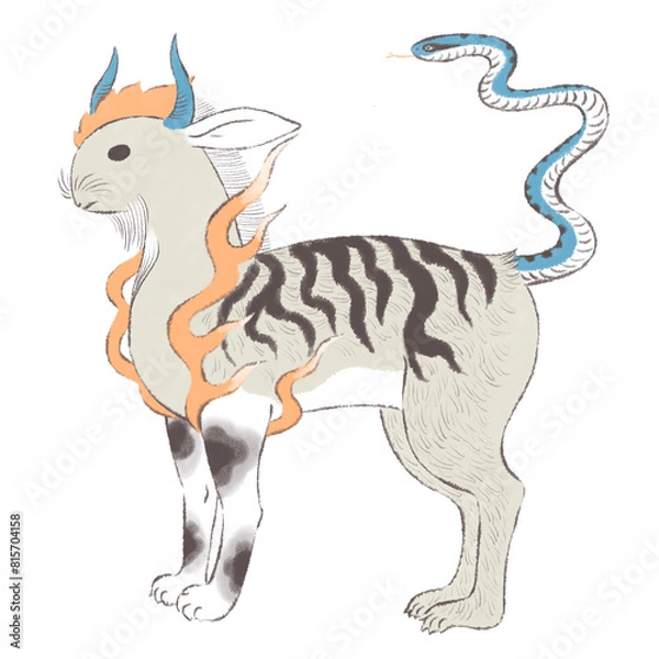 Fototapeta 家内安全ヲ守十二支之図