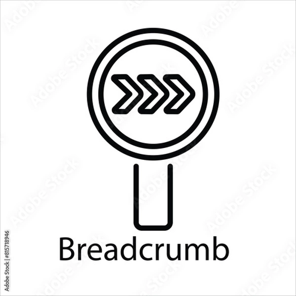 Obraz Breadcrumb Vector icon 