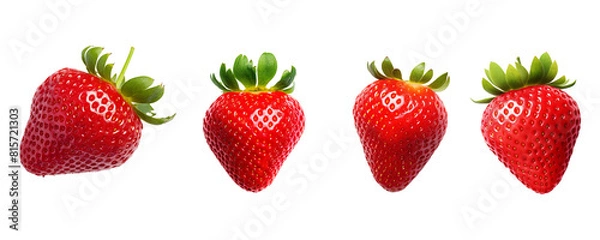Obraz Strawberry isolated on transparent background.
