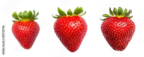 Fototapeta Strawberry isolated on transparent background.