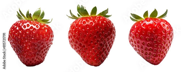 Obraz Strawberry isolated on transparent background.