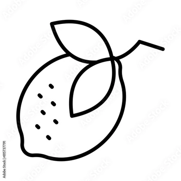 Obraz Lemon line icon