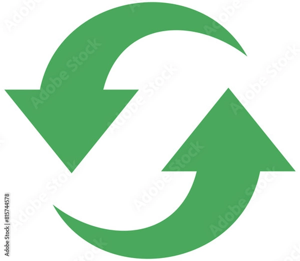 Obraz Recycling flat symbol vector isolated on white background.