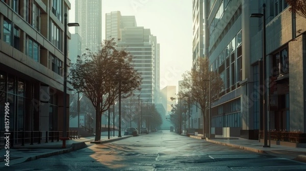 Fototapeta photo of city, unreal engine, AI generative